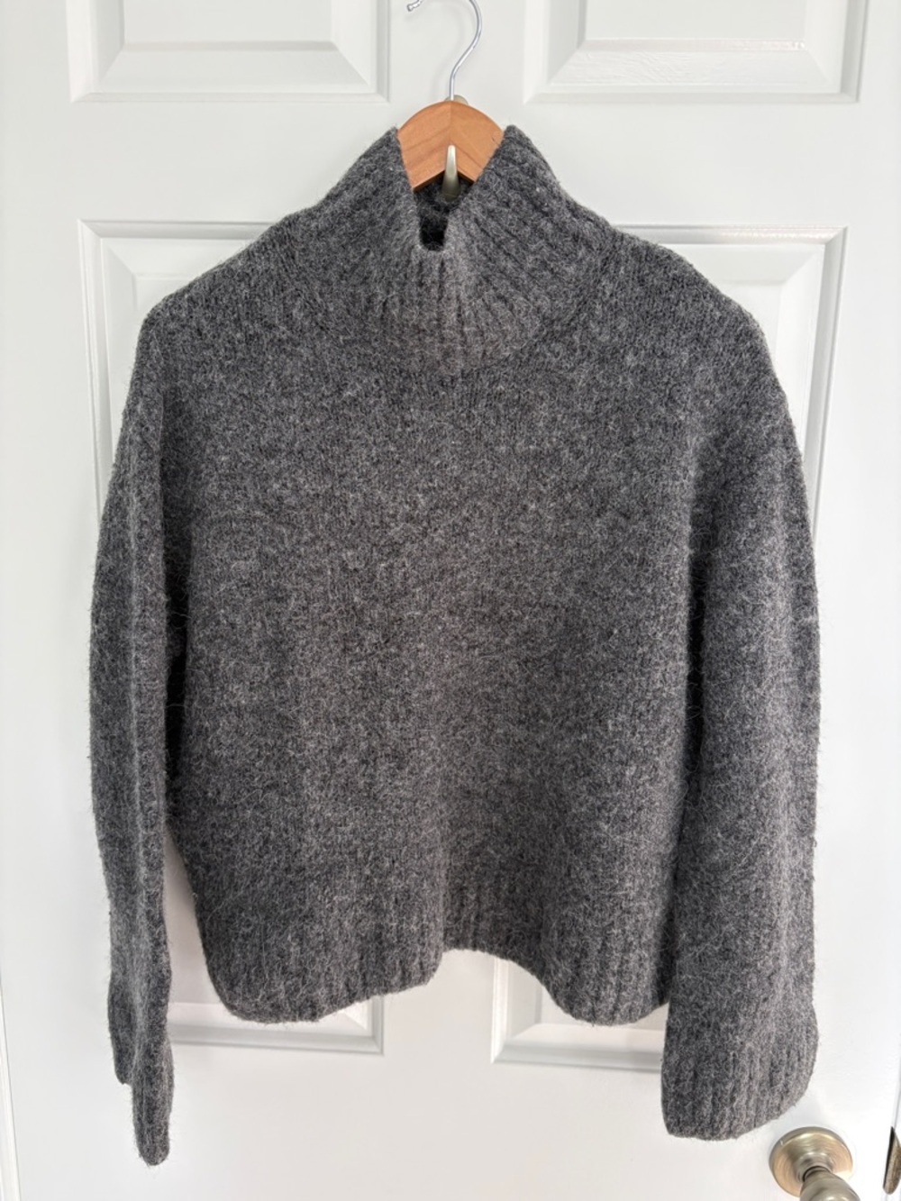 H&M Small Charcoal Gray Funnel Neck Sweater